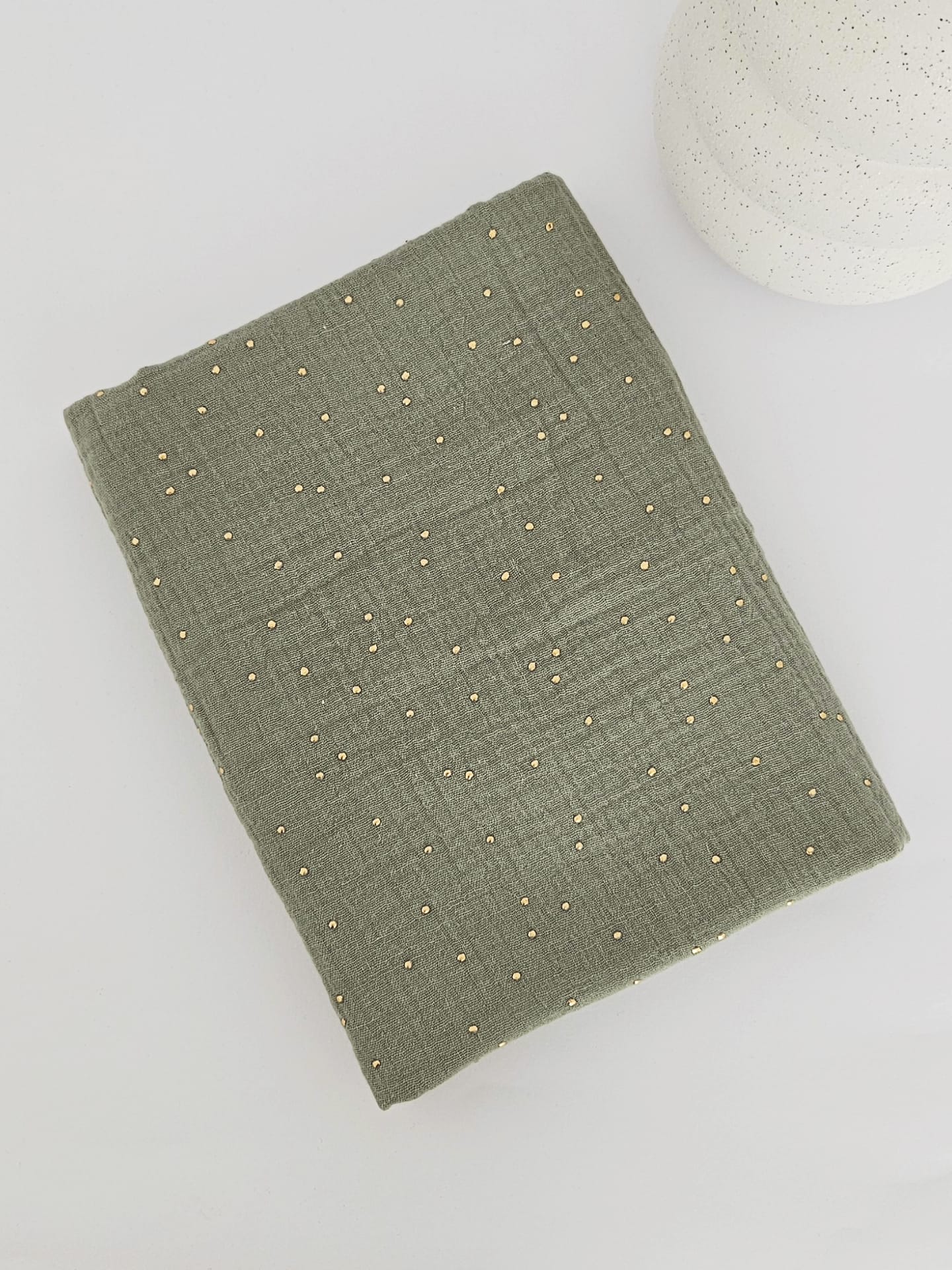 Paturica muselina bumbac 40 x 60 cm buline aurii Glitz Khaki