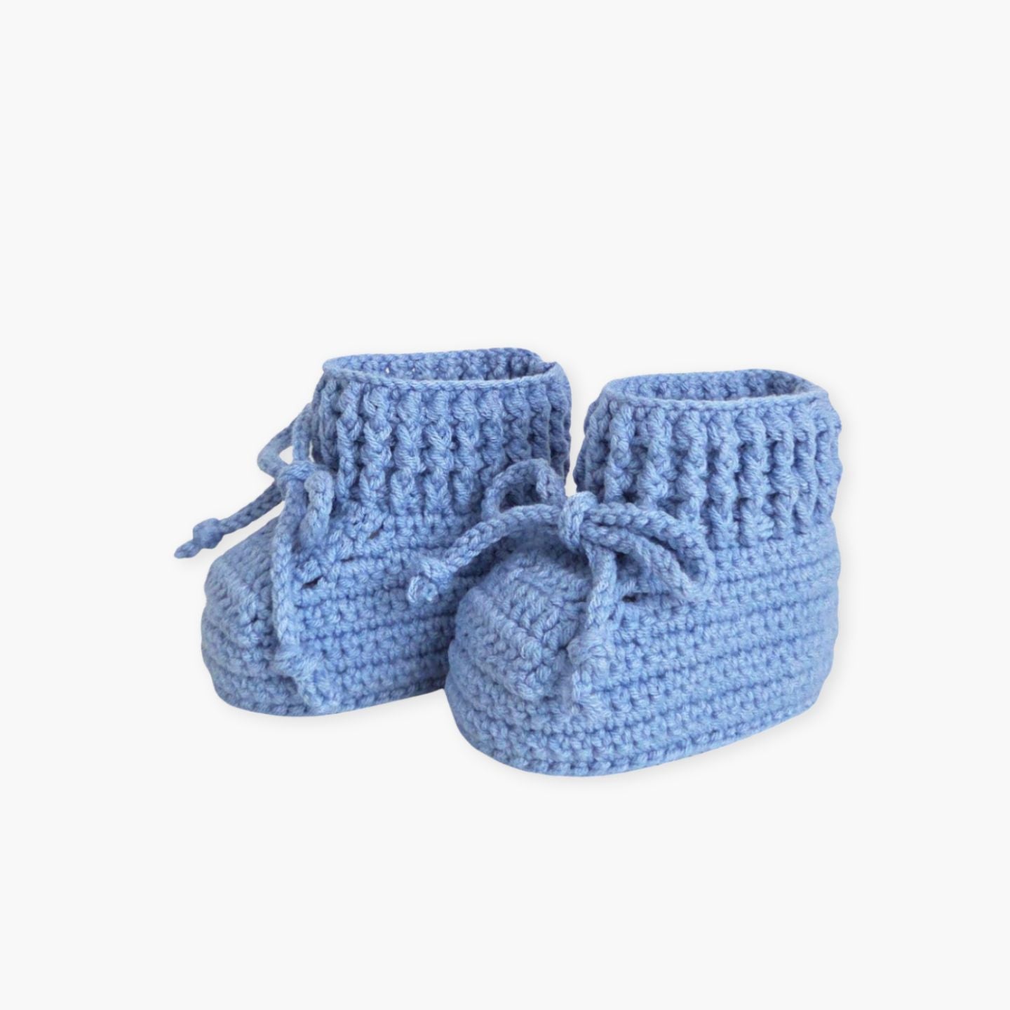 Botosei pentru bebe crosetati manual, culoare Baltique Blue, incaltaminte moale si confortabila pentru nou-nascuti, realizati handmade de Misina’s Store