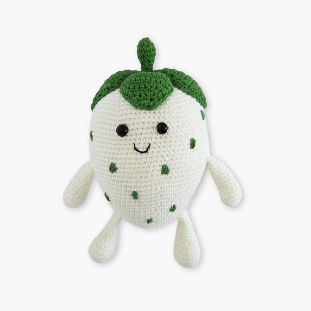 Figurina crosetata Strawberry din bumbac, obiect decorativ handmade
