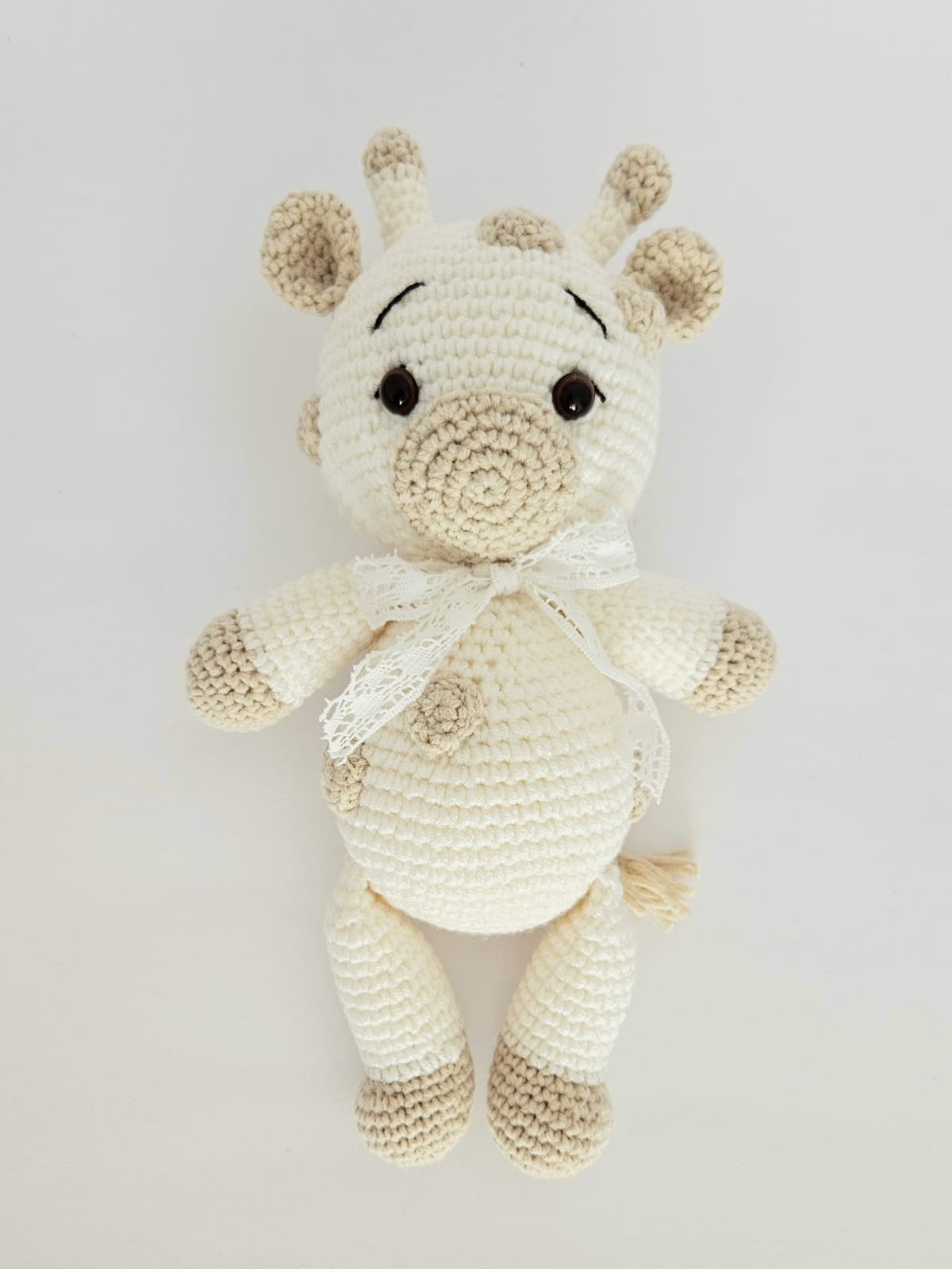 girafa crosetata handmade din bumbac premium, jucarie pentru bebelusi