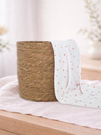 Muselina din bumbac 100% pentru bebelusi, model Coreo White