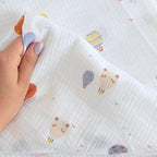 Detaliu textura muselina Hot Air Balloons din bumbac