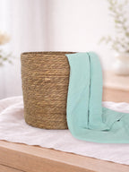 Muselina din bumbac 100% pentru bebelusi, model Menthe, verde menta