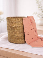 Muselina din bumbac 100% pentru bebelusi, model Small Hearts Blush