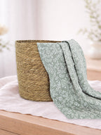 Muselina din bumbac 100% pentru bebelusi, model Taznak Old Green