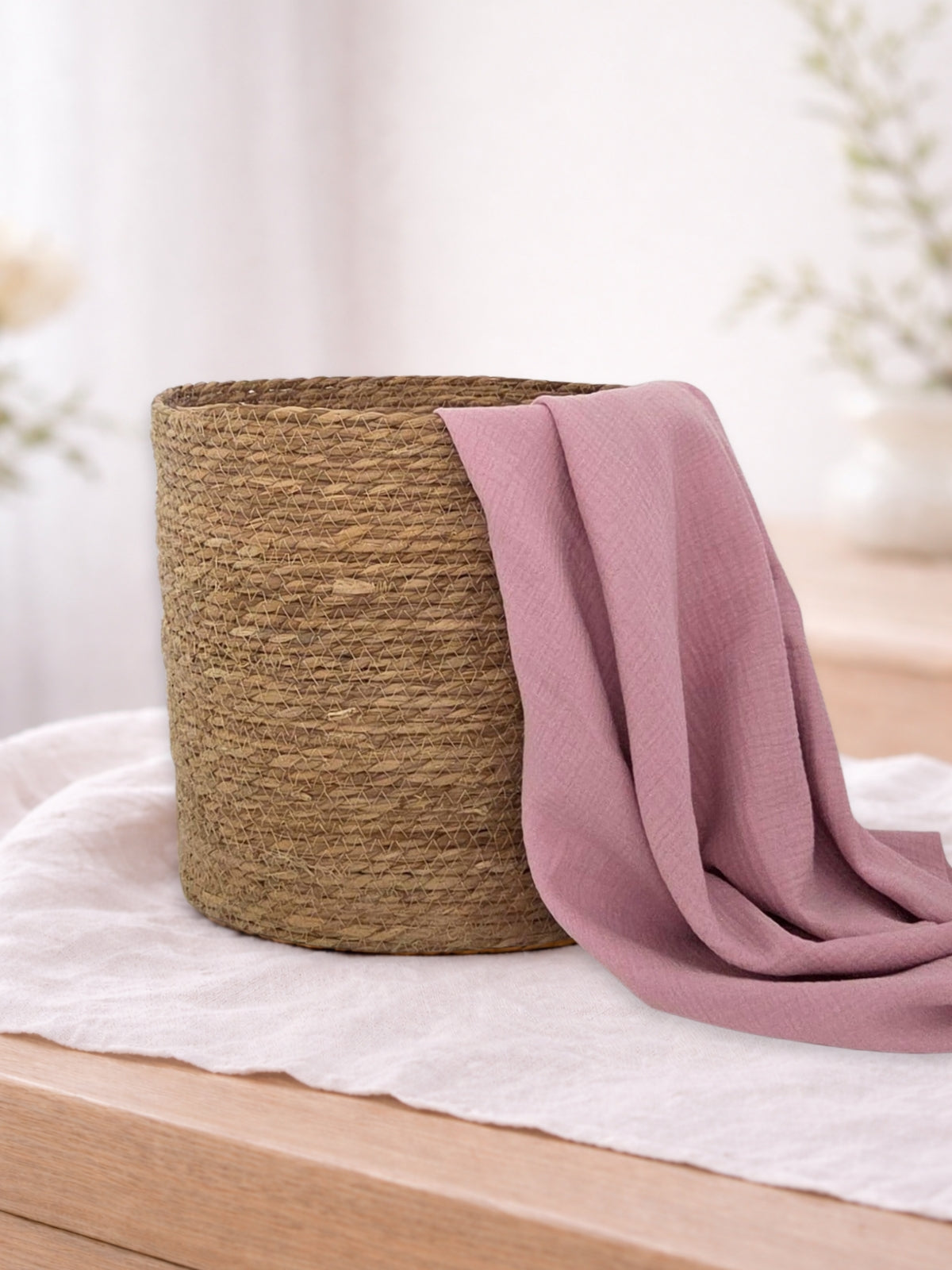 Muselina din bumbac 100% pentru bebelusi, culoare Uni Lilac