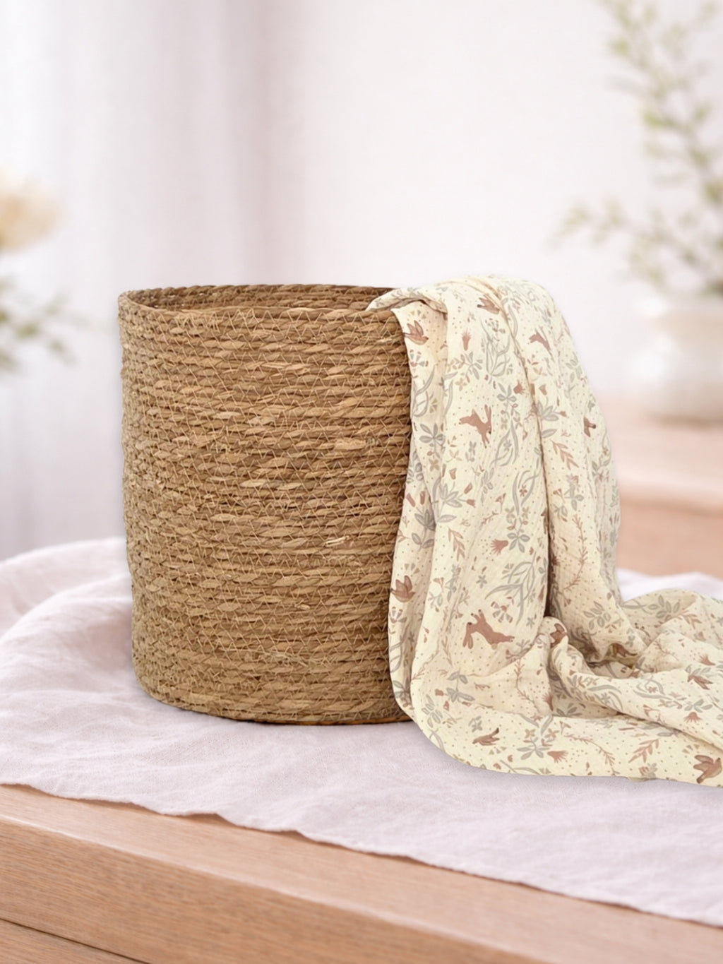 Muselina din bumbac 100% pentru bebelusi, model Country Cottage Spring