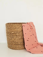 Muselina 70x90 cu imprimeu Small Hearts Blush, bumbac 100% Oeko-Tex, realizata de Misina's Store – vedere completa