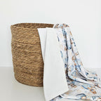 Patura dubla 80x100 din muselina White si bumbac cu imprimeu Baloon, Oeko-Tex, realizata de Misina's Store – vedere completa