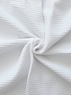 Prosop de baie din bumbac 100% waffle pentru bebelusi, culoare White