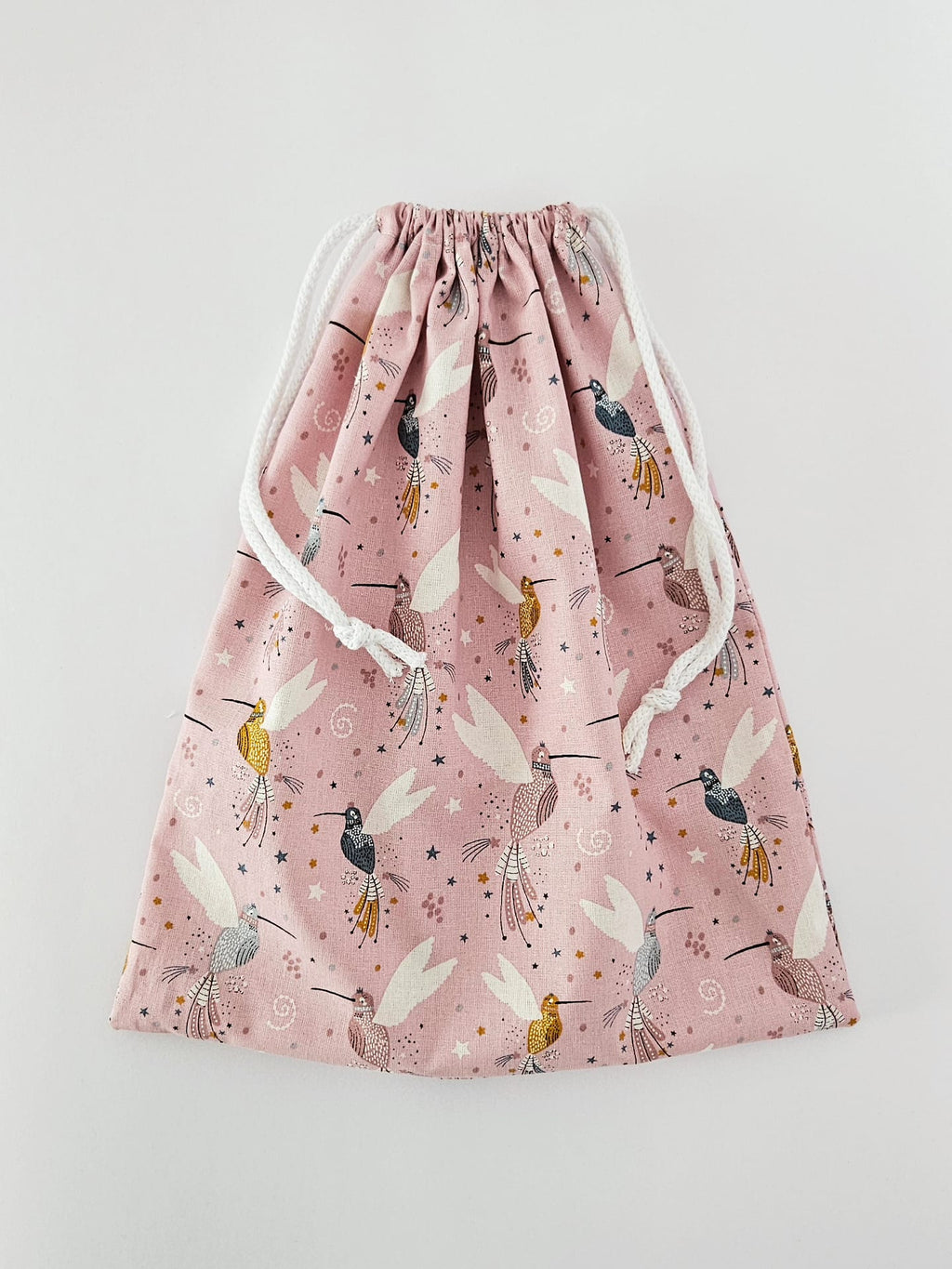 Saculet cresa sau gradinita din bumbac, realizat de Misina's Store – vedere completa