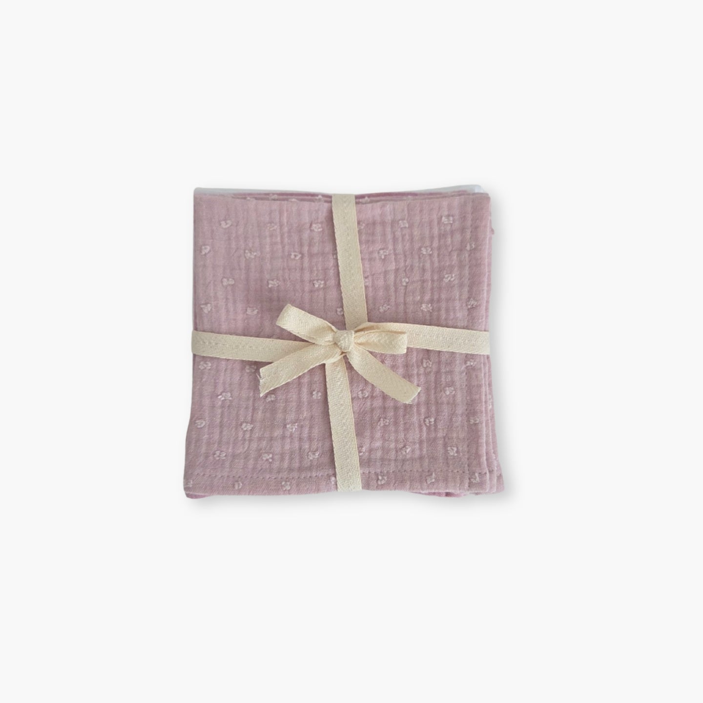 Vedere alternativa a setului de prosoape din muselina Dobby Pink, Petale si White