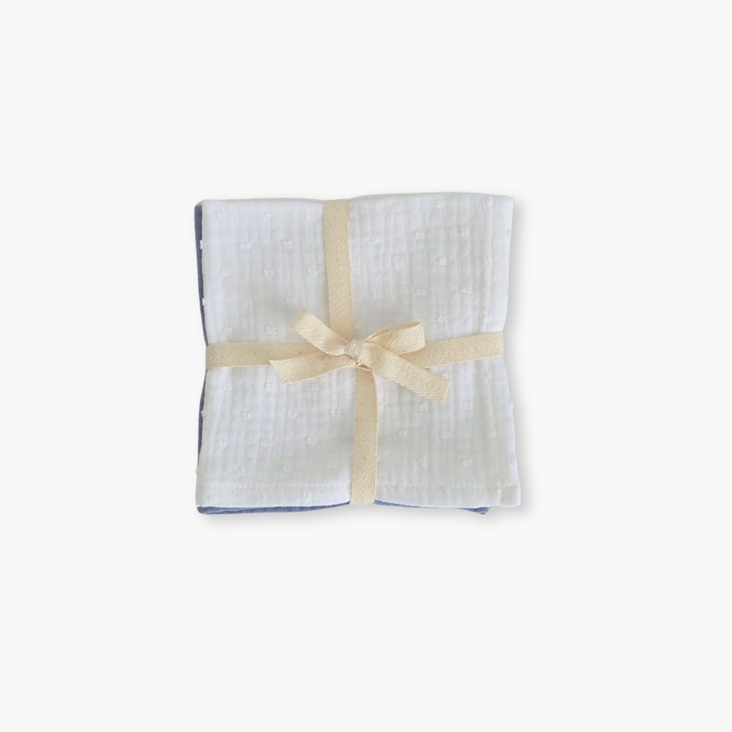 Vedere alternativa a setului de prosoape din muselina Dobby White si Blue