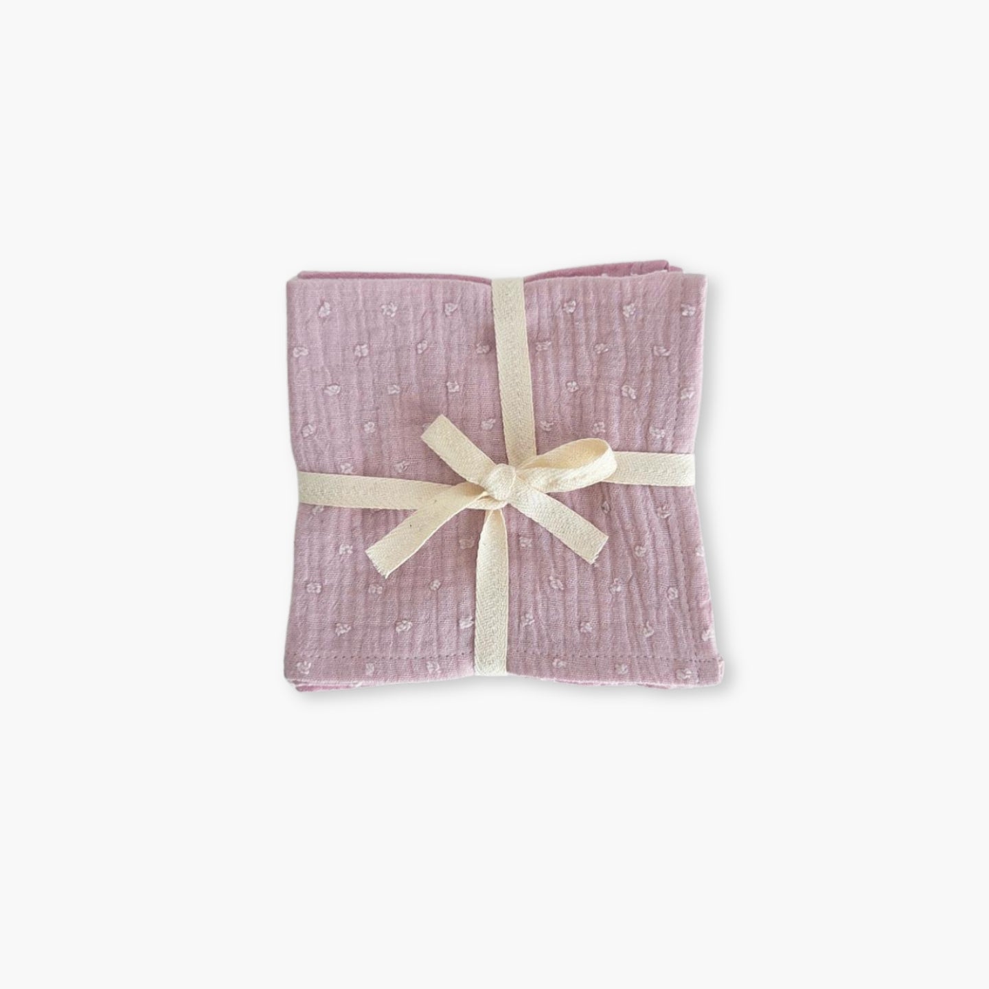 Vedere alternativa a setului de prosoape din muselina Vintage Mint, Lilac si Dobby Pink